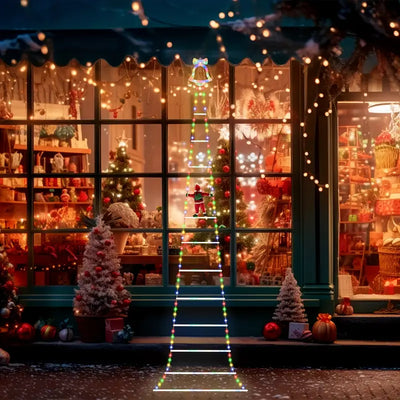 AuroraLadder | Festive LED Santa Climb Decoration