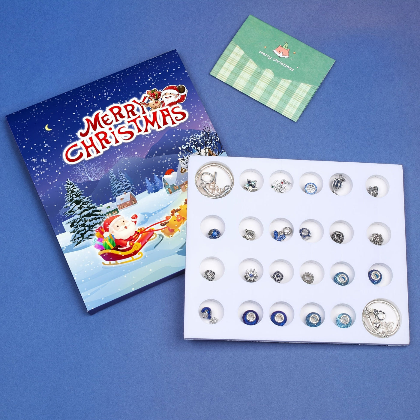 Vintage Christmas Advent Calendar 24-day countdown with collectible Christmas ornaments