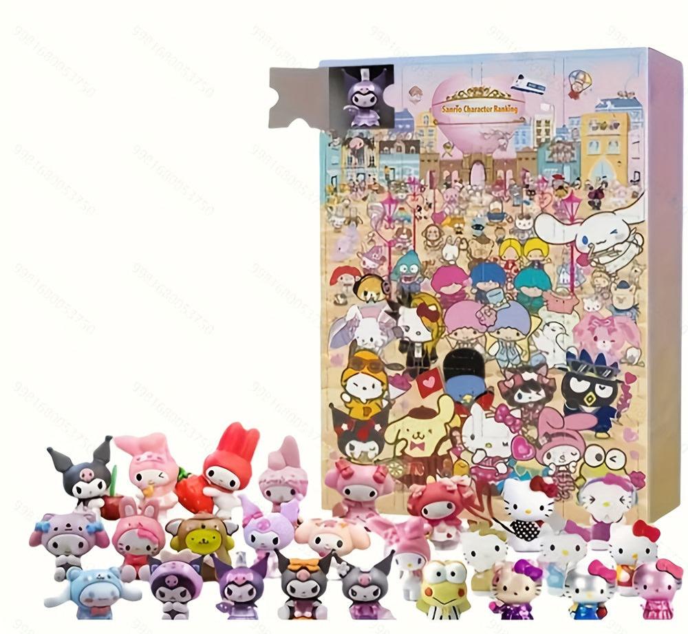 Hello Kitty Advent Calendar – 24-piece Christmas countdown gift set with airplane box