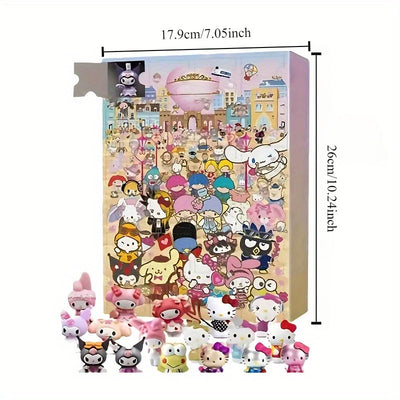 Hello Kitty Advent Calendar – 24-piece Christmas countdown gift set with airplane box