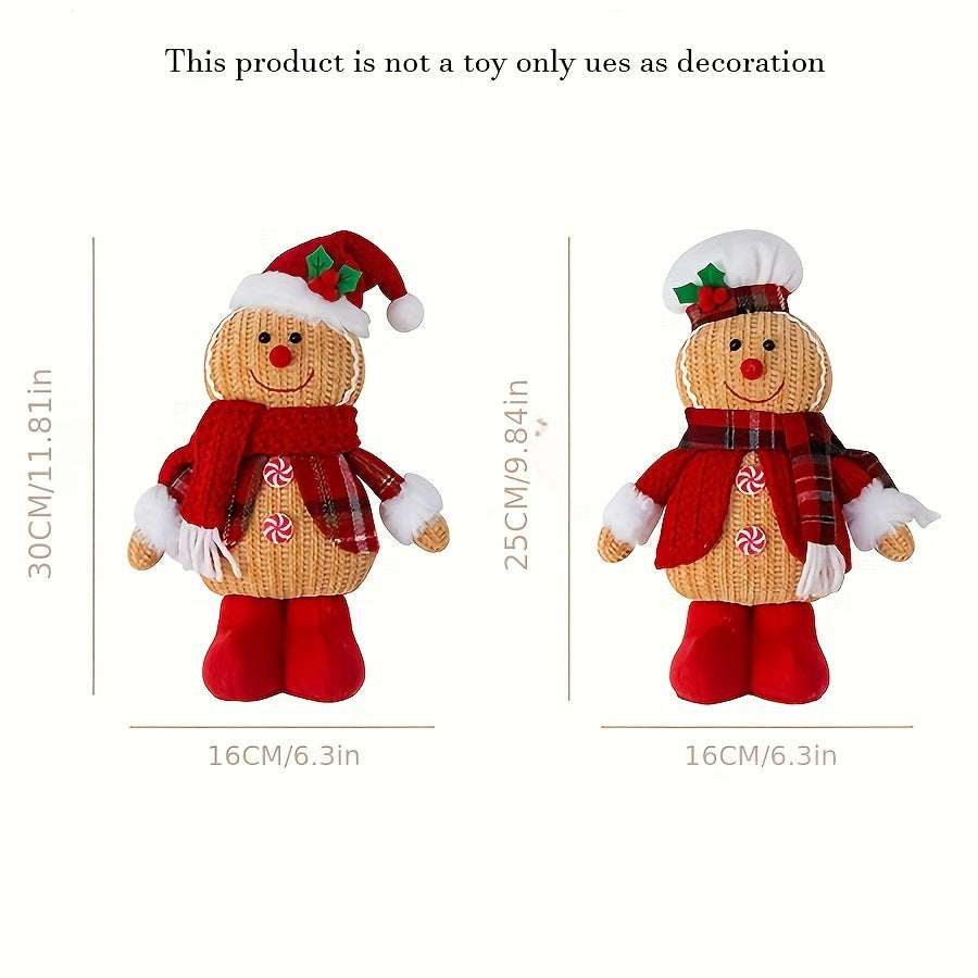 2-pieces Handmade knitted Christmas decor