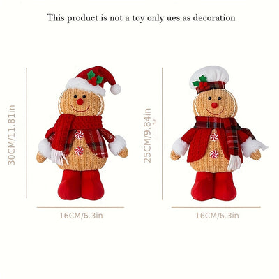 2-pieces Handmade knitted Christmas decor