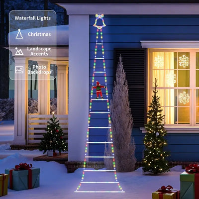 AuroraLadder | Festive LED Santa Climb Decoration