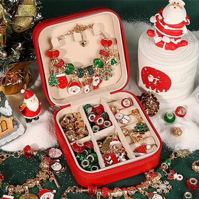Festive Glow | DIY Christmas Charm Bracelet Kit Set