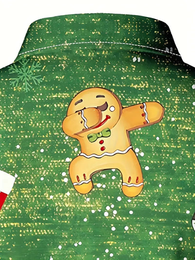 Jack | Festive Long-Sleeve Cookie Print Shirt