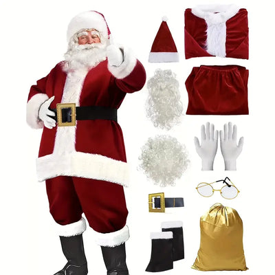 Santa Claus Velvet Holiday Costume Set