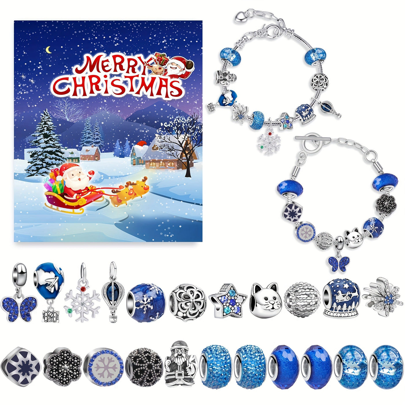 Vintage Christmas Advent Calendar 24-day countdown with collectible Christmas ornaments