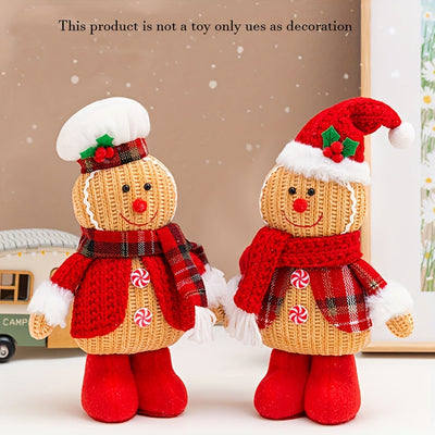 2-pieces Handmade knitted Christmas decor