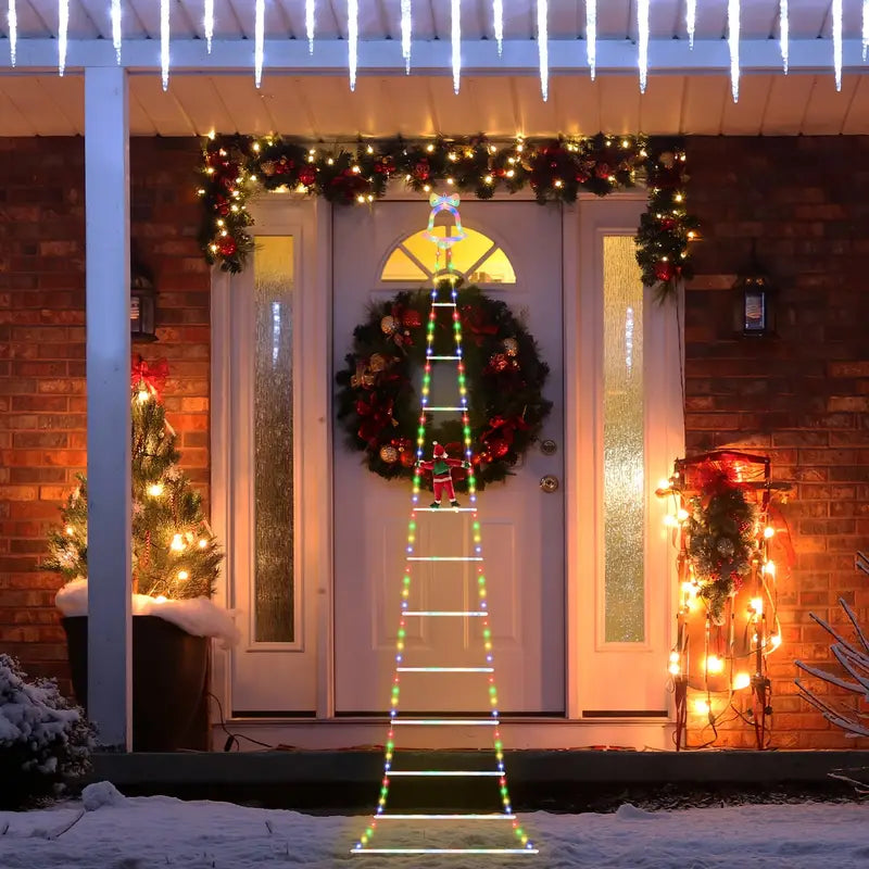 AuroraLadder | Festive LED Santa Climb Decoration