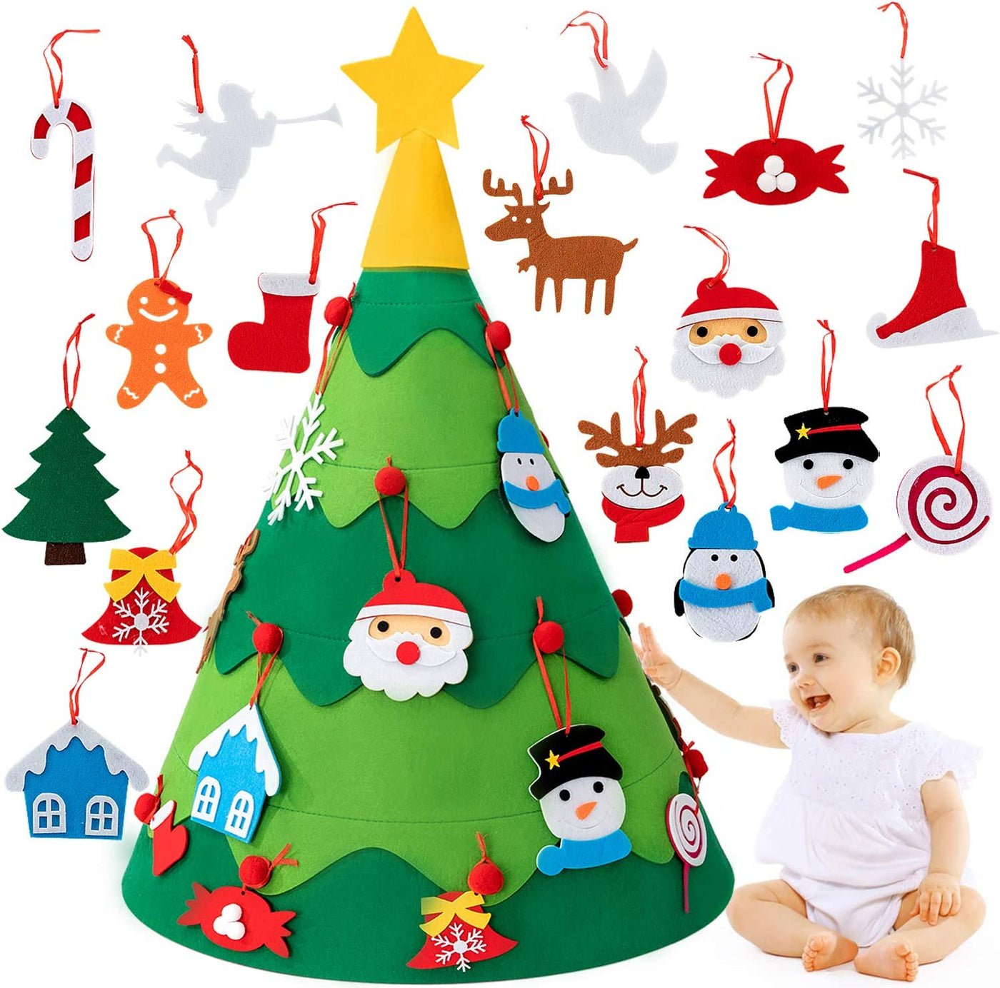 Montessori 3D DIY Felt Christmas Tree for Kids