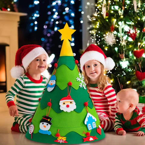 Montessori 3D DIY Felt Christmas Tree for Kids