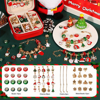 Festive Glow | DIY Christmas Charm Bracelet Kit Set