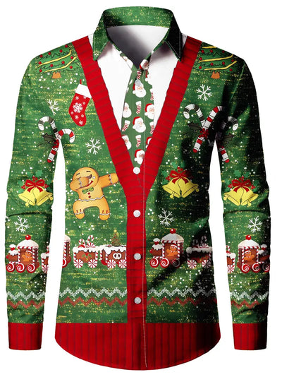 Jack | Festive Long-Sleeve Cookie Print Shirt
