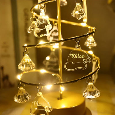 Sparkling Crystal Christmas Tree Lamp