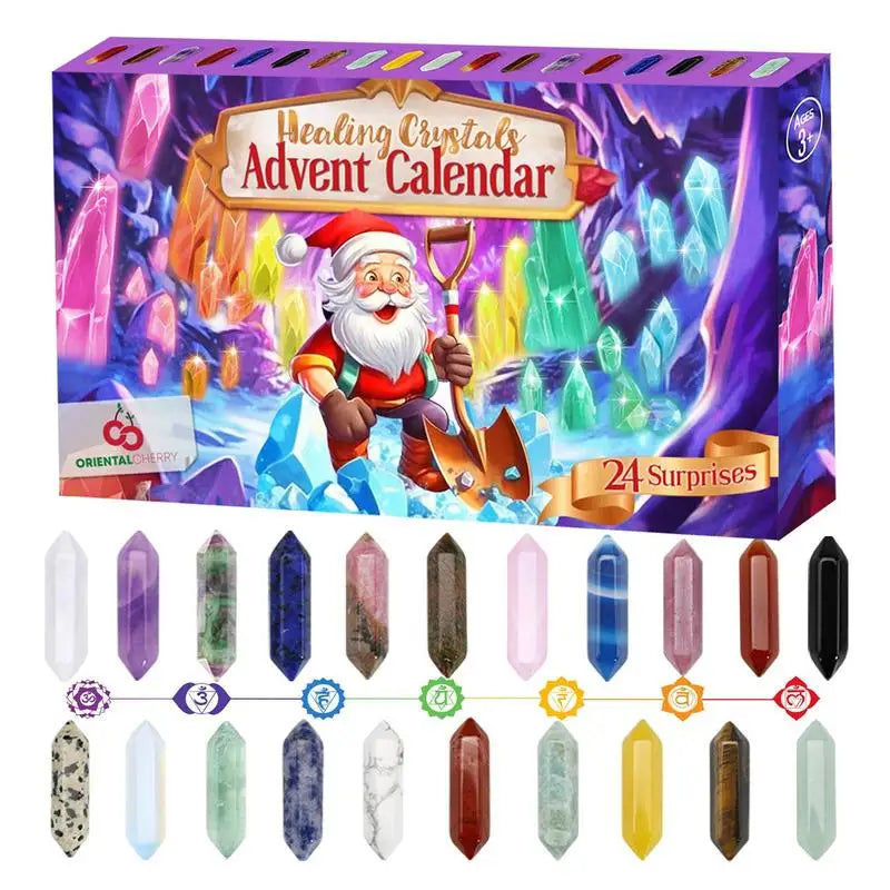 Crystal Advent Calendar 2025 for Christmas 24 Days Countdown