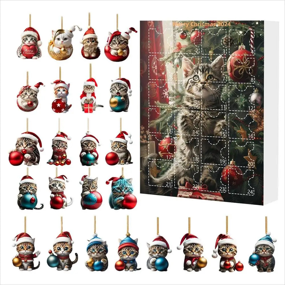 Whimsical Animal Cartoon Advent Calendar – Christmas Tree Edition