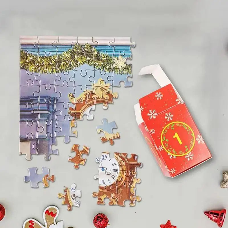 Advent Calendar with Puzzle for Christmas Countdown