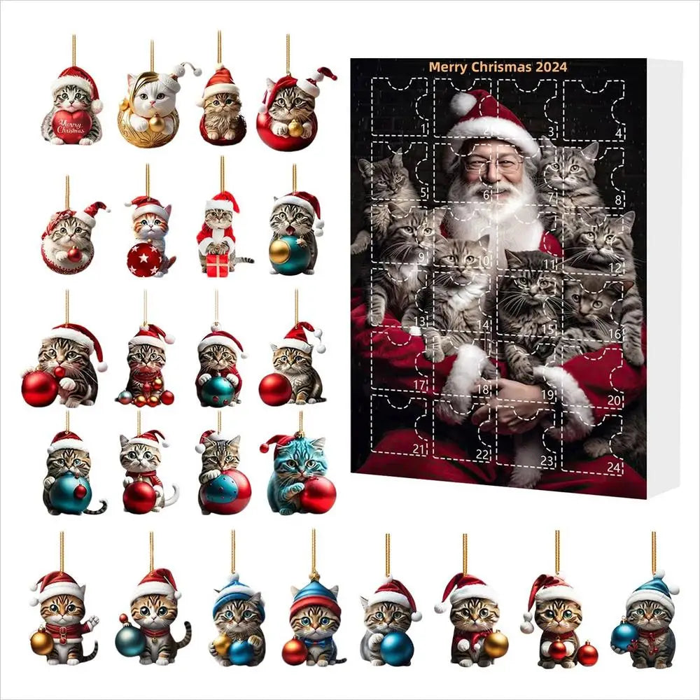 Whimsical Animal Cartoon Advent Calendar – Christmas Tree Edition