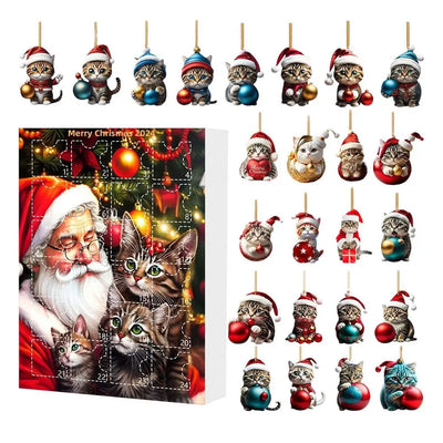 Whimsical Animal Cartoon Advent Calendar – Christmas Tree Edition