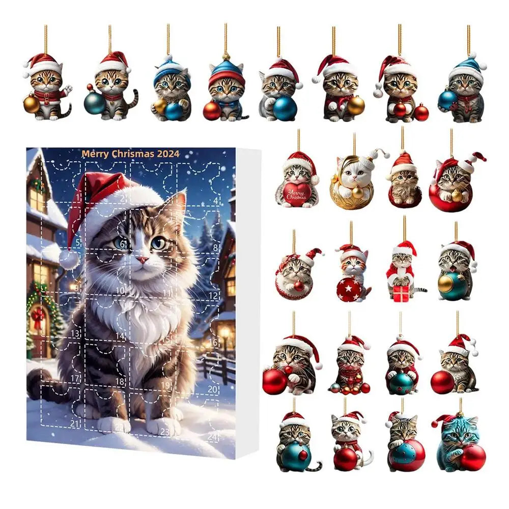 Whimsical Animal Cartoon Advent Calendar – Christmas Tree Edition