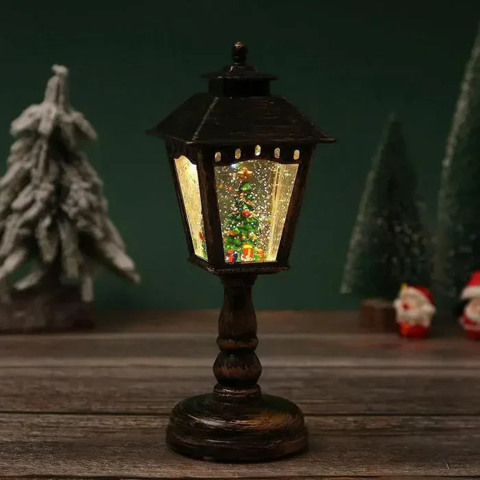 Sparkling Christmas Snow Lantern with Light