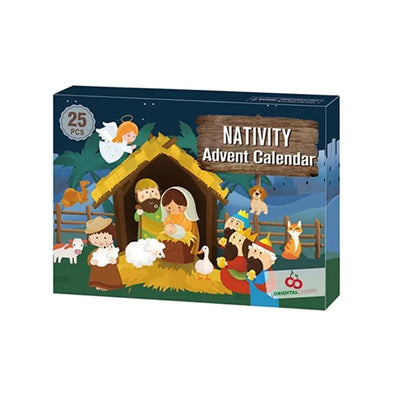 Nativity Advent Calendar 24 Wooden Miniatures of the Holy Family
