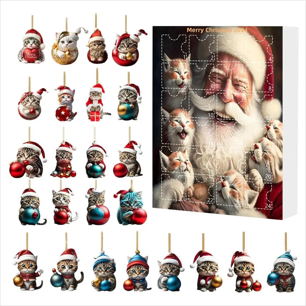 Whimsical Animal Cartoon Advent Calendar – Christmas Tree Edition
