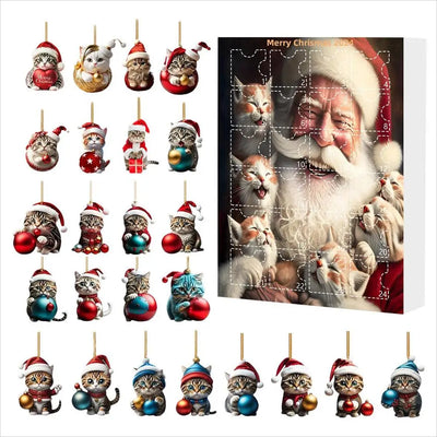 Whimsical Animal Cartoon Advent Calendar – Christmas Tree Edition