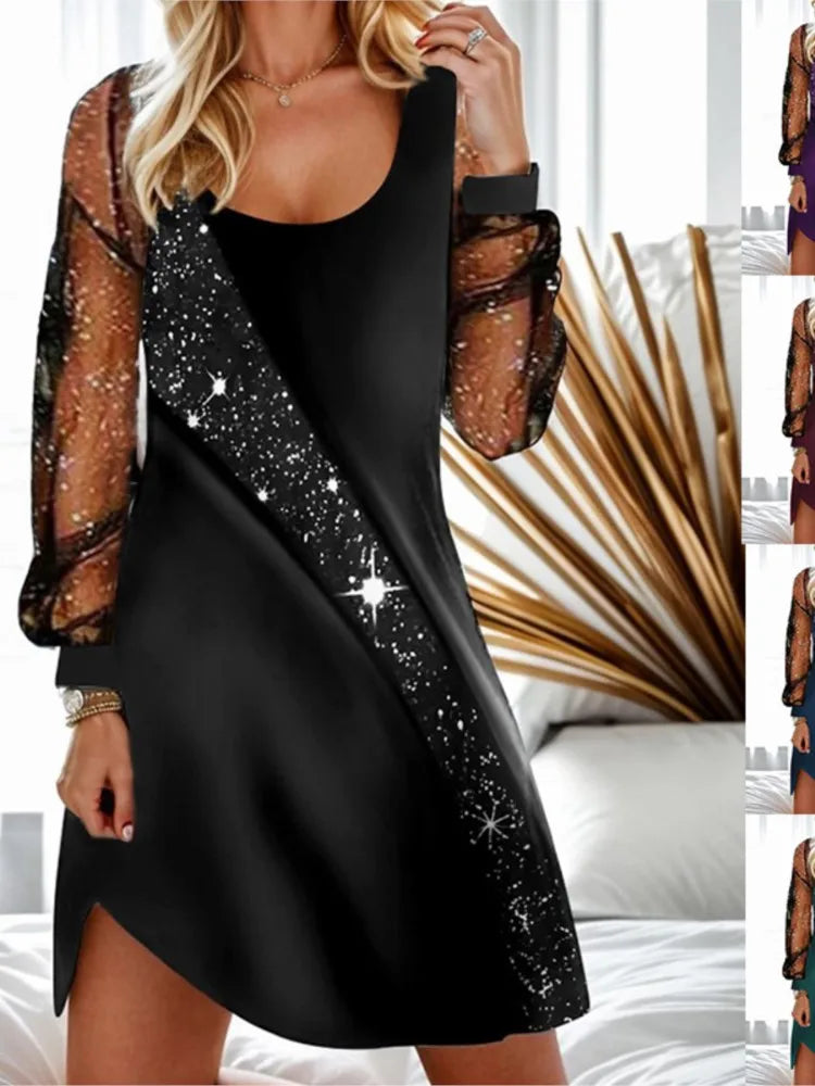 Olivia - Long-sleeved A-line dress