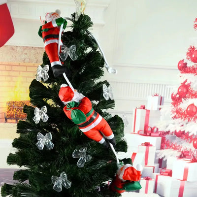 Christmas decoration with Santa Claus window peepers
