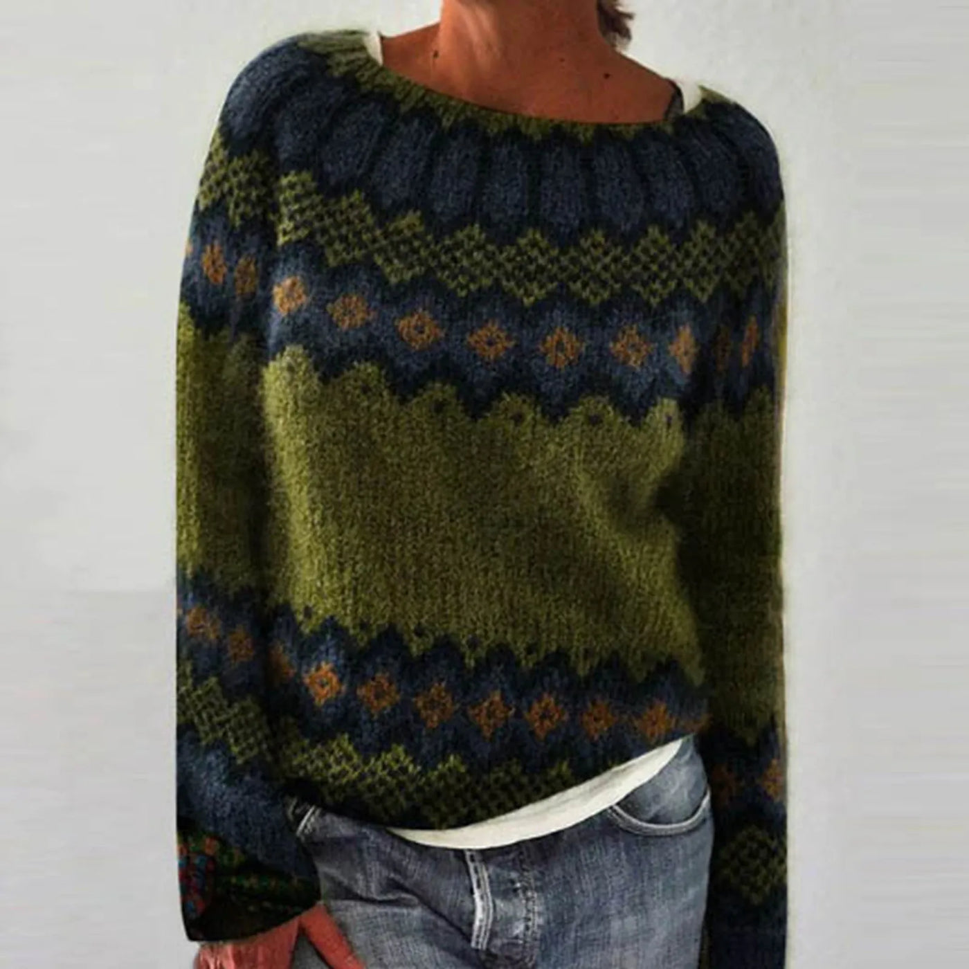 Christy – Winter Knitted Long Sleeve Shirt