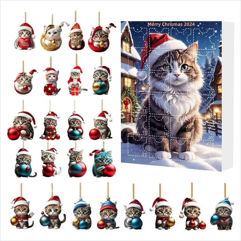 Whimsical Animal Cartoon Advent Calendar – Christmas Tree Edition