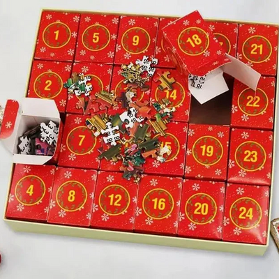 Advent Calendar with Puzzle for Christmas Countdown