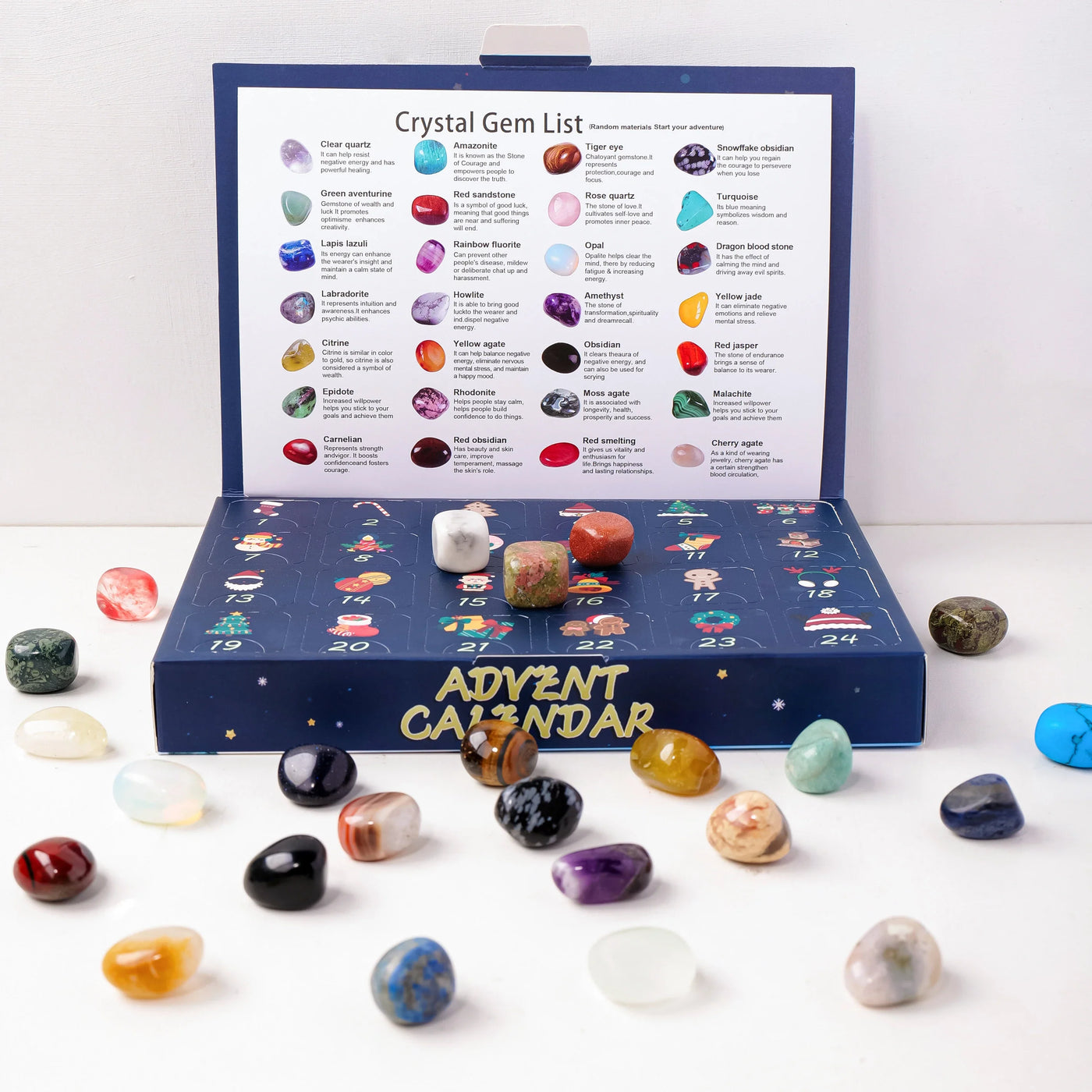 Christmas Countdown Crystal Stone Advent Calendar