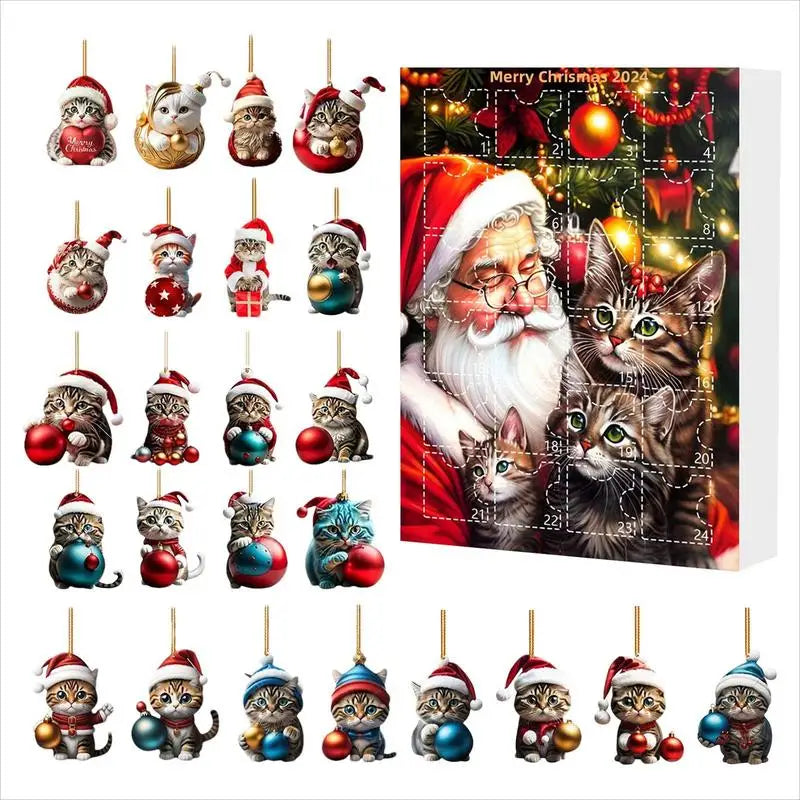 Whimsical Animal Cartoon Advent Calendar – Christmas Tree Edition