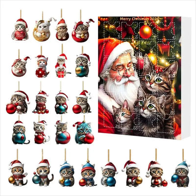 Whimsical Animal Cartoon Advent Calendar – Christmas Tree Edition