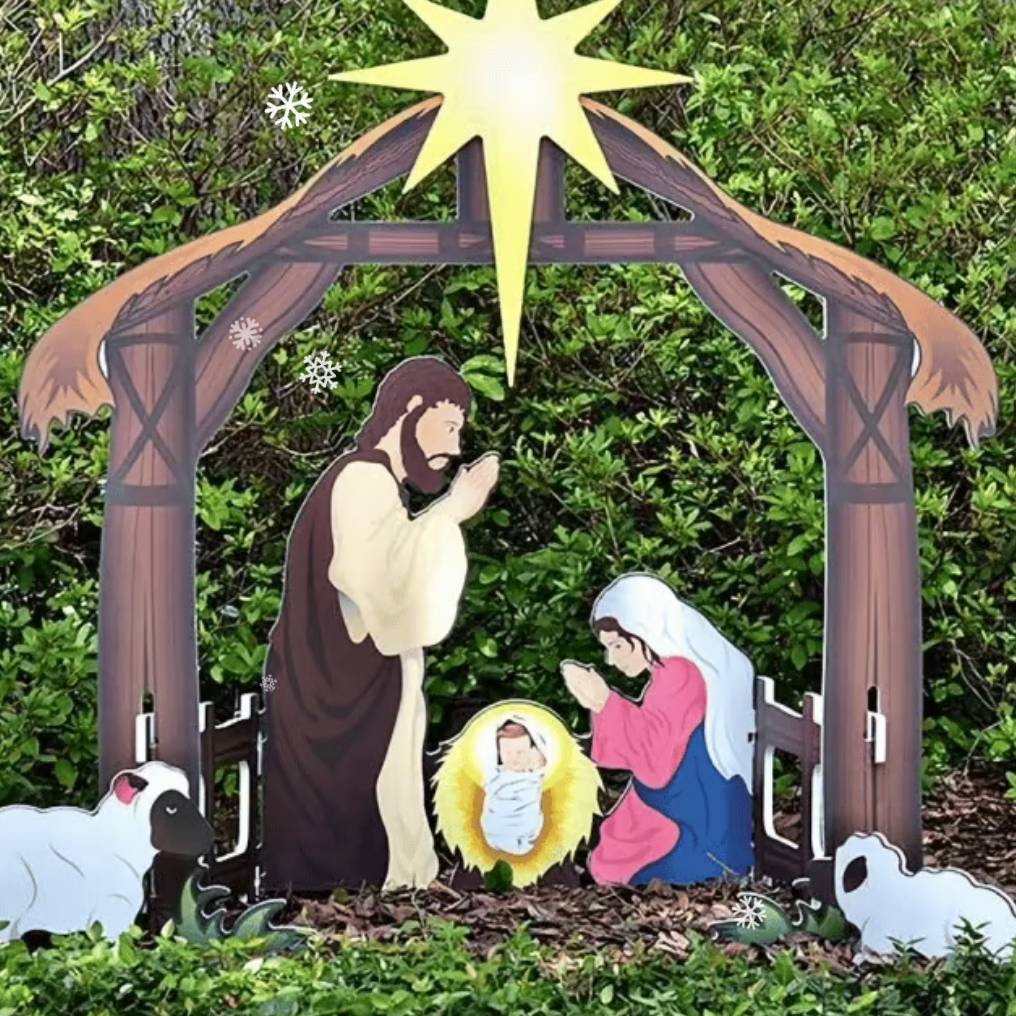 Jesus Christmas Cradle Sign