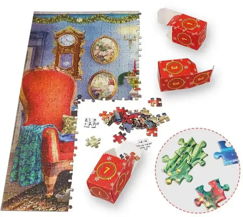 Advent Calendar with Puzzle for Christmas Countdown
