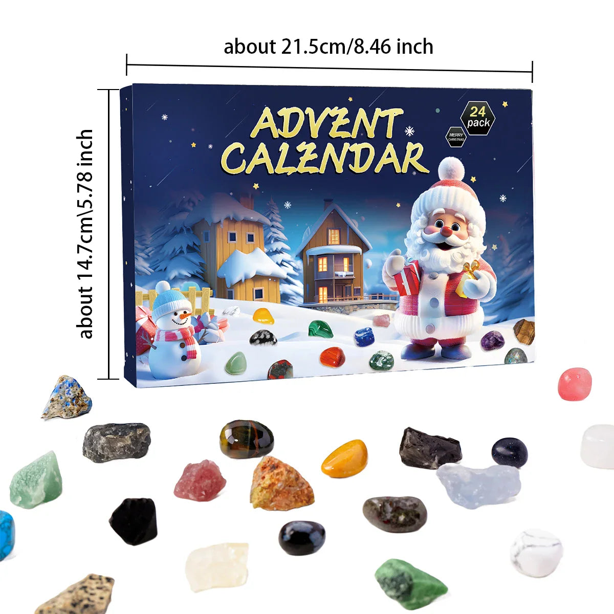 Christmas Countdown Crystal Stone Advent Calendar