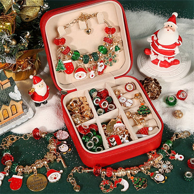 Festive Glow | DIY Christmas Charm Bracelet Kit Set