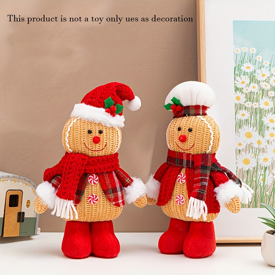 2-pieces Handmade knitted Christmas decor