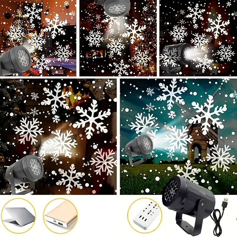 Magical Snowflake Christmas projector