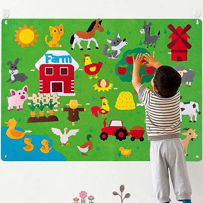 🦖Children's teaching felt board-👍