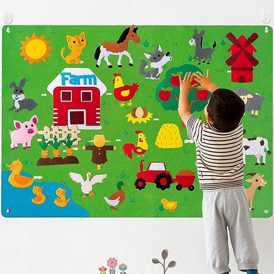 🦖Children's teaching felt board-👍