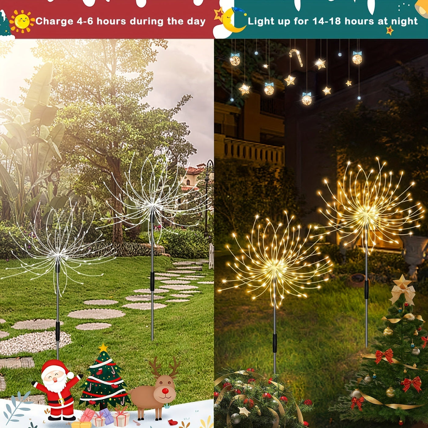 Spark | Set of 5 Solar Firework Garden Lights