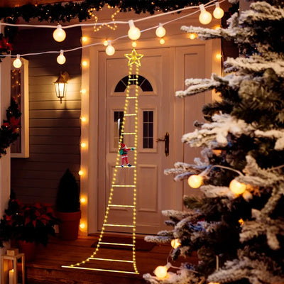 AuroraLadder | Festive LED Santa Climb Decoration