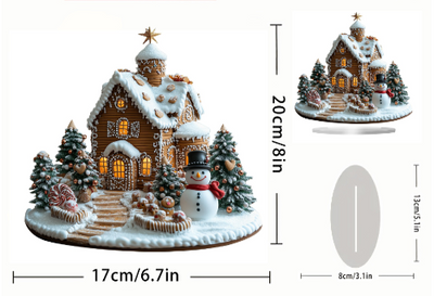 Charming Christmas Table Decoration - Glowing Gingerbread House