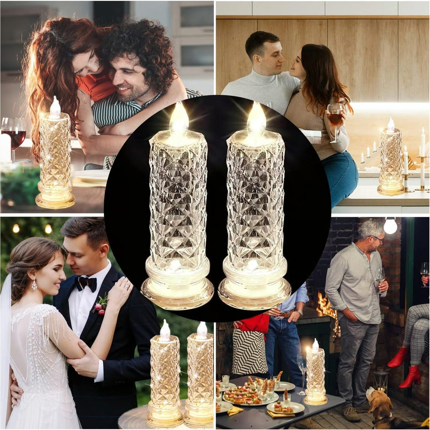 Rose Shadow Flameless LED Candle Lights