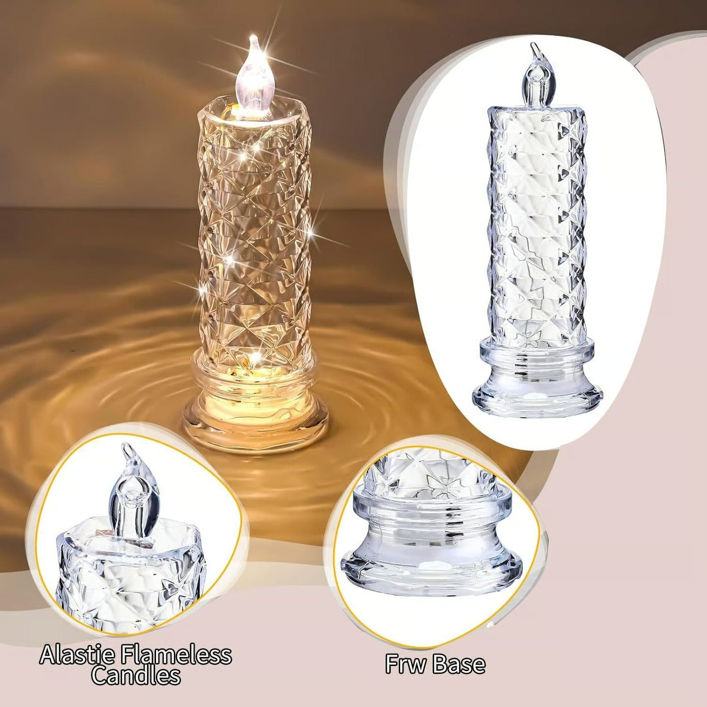 Rose Shadow Flameless LED Candle Lights